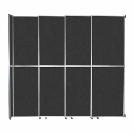 Versare Operable Wall Sliding Room Divider 12'8" x 12'3" Black Fabric 1072402-2